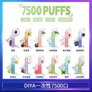 DIYA叮啞拋棄式7500 Puffs一次性電子煙3%